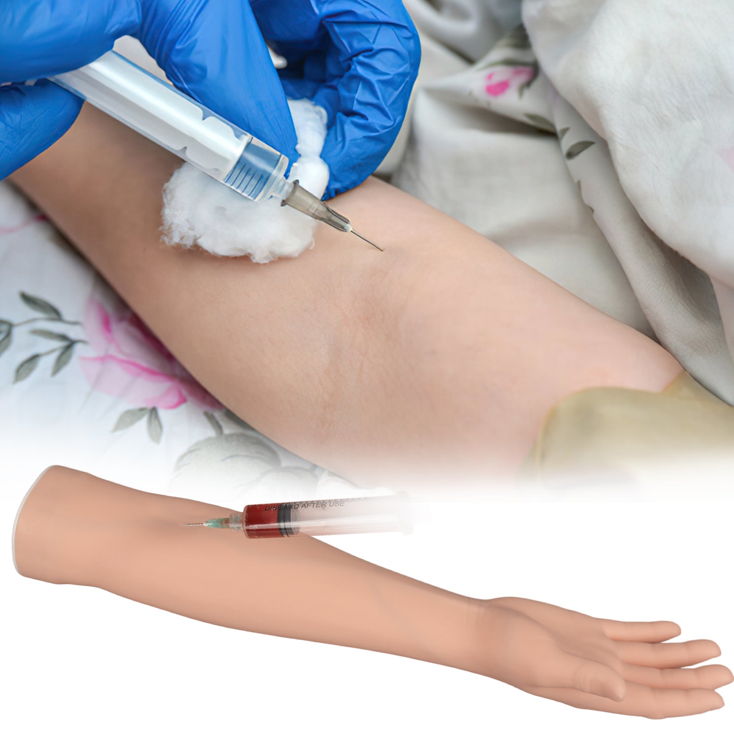Classroom Training with Phlebotomy Practice Arm for Nursing Students