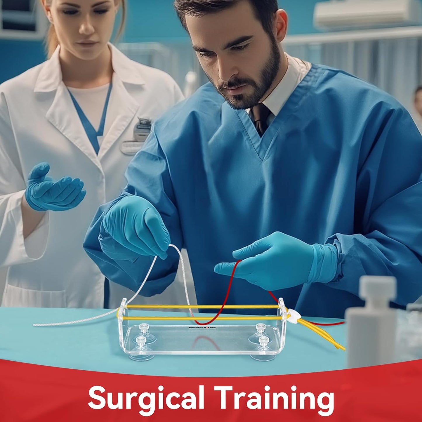 Double-Tube Suture Practice Board for Surgical Training