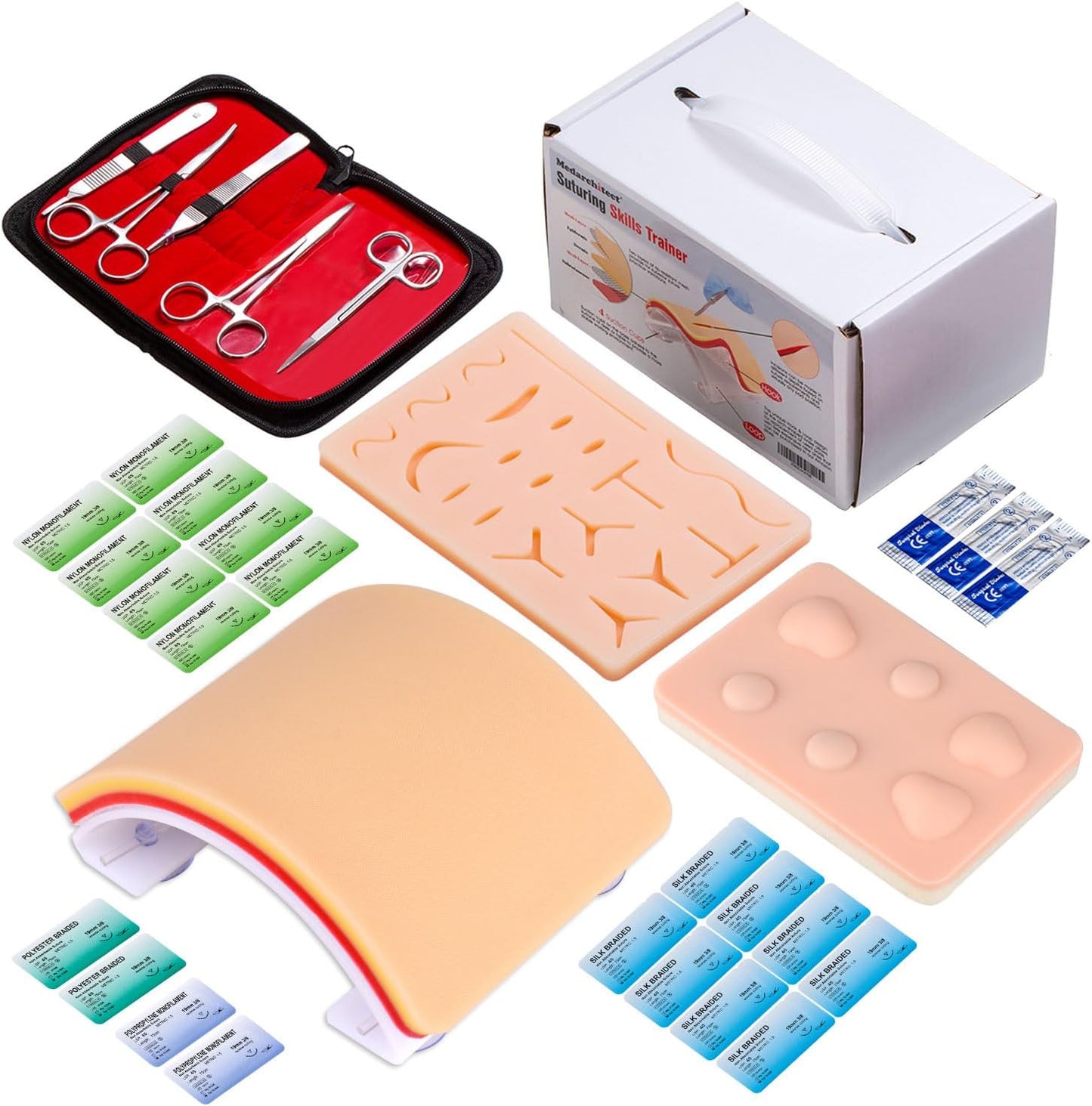 Full Set DIY Incision Suture Pad with Base and Accessories