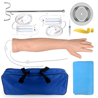 Intravenous Training Arm Kit with Metal Fluid Stand