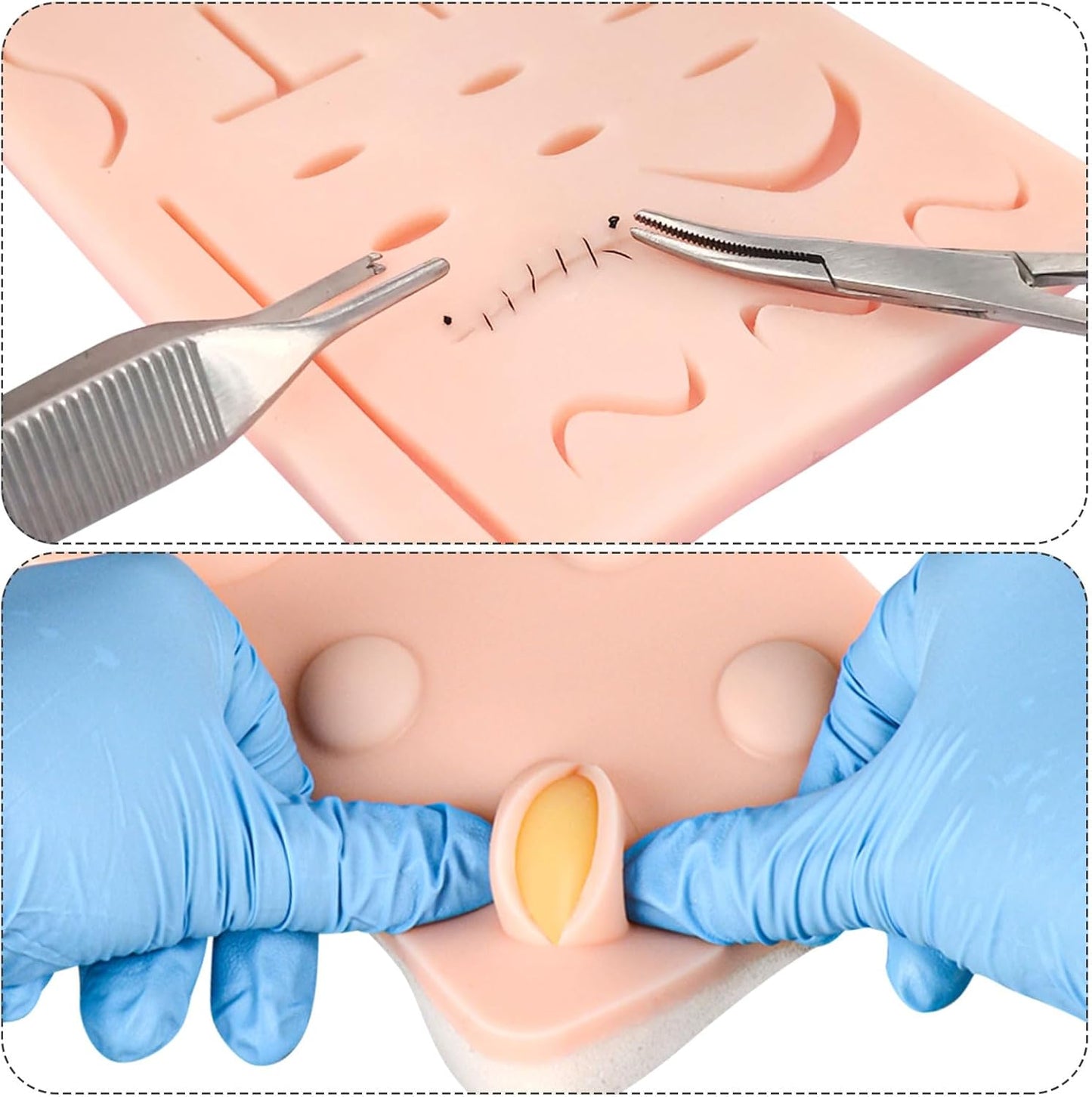 Surgical Suturing Techniques Practiced On Other Two Pads