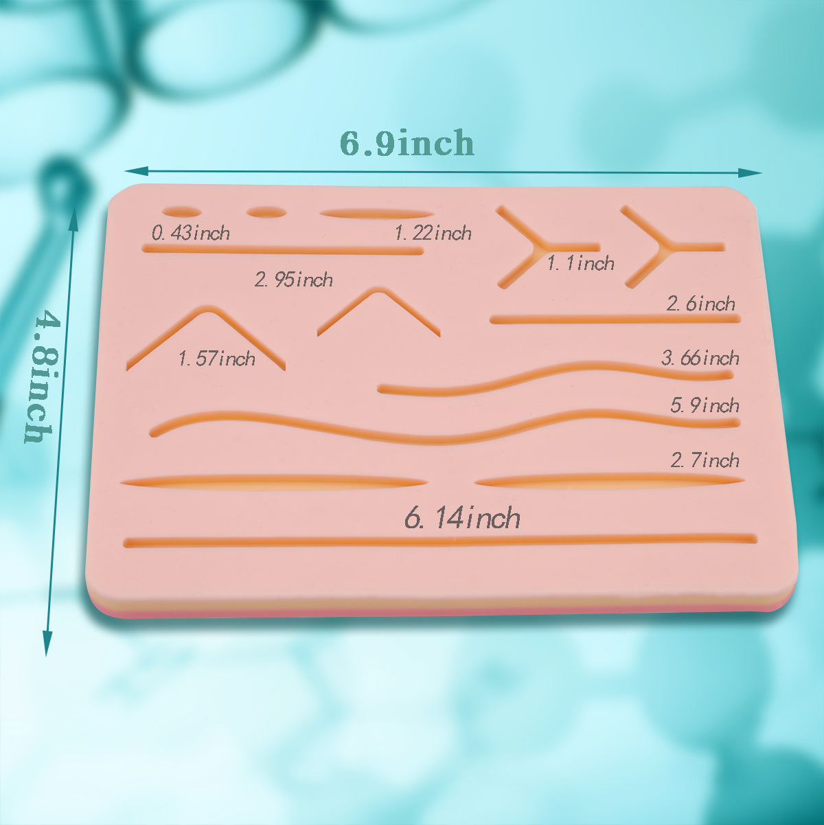 Classic 3-Layer Suture Pad Size and Pre-Cut Wound Specifications