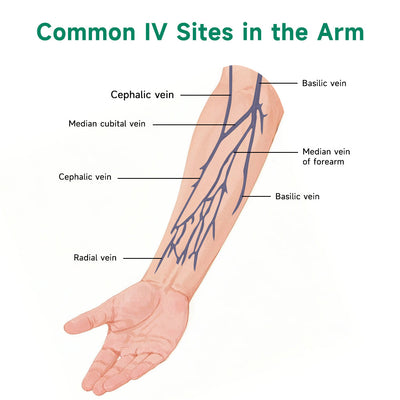 Common IV Sites in the Arm: Principles and Techniques