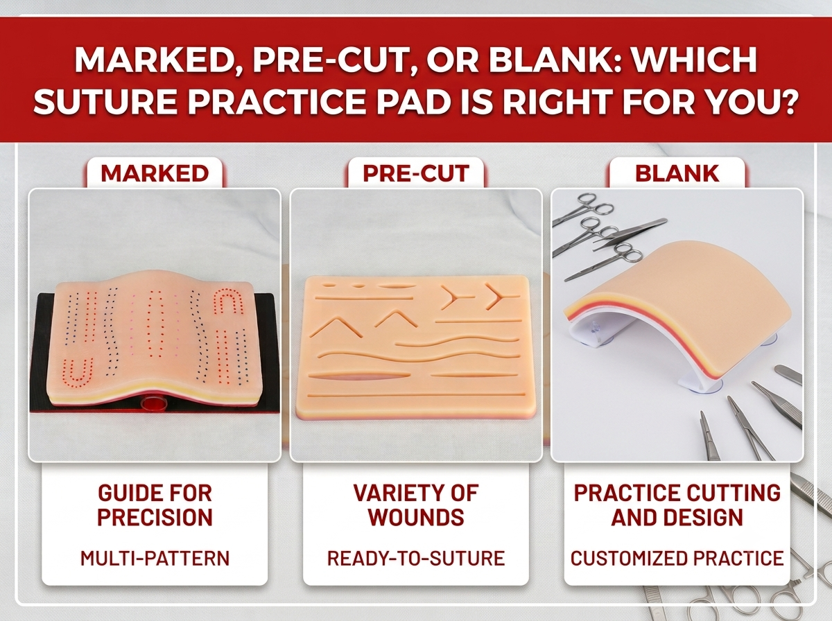 Marked, Pre-Cut, or Blank: Which Suture Practice Pad Is Right for You?