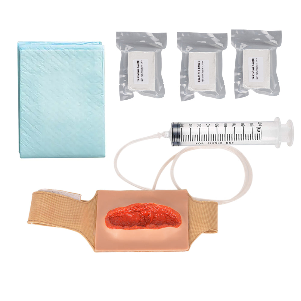 Wearable Thigh laceration Wound Pack Trainer for TCCC or EMT Course - [shop_medarchitect]