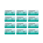 12 PCS Polyester Braided Sutures with Needle 4/0 3/0 2/0