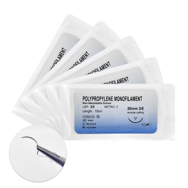 2/0 Surgical Suture Thread with Needle for Practice