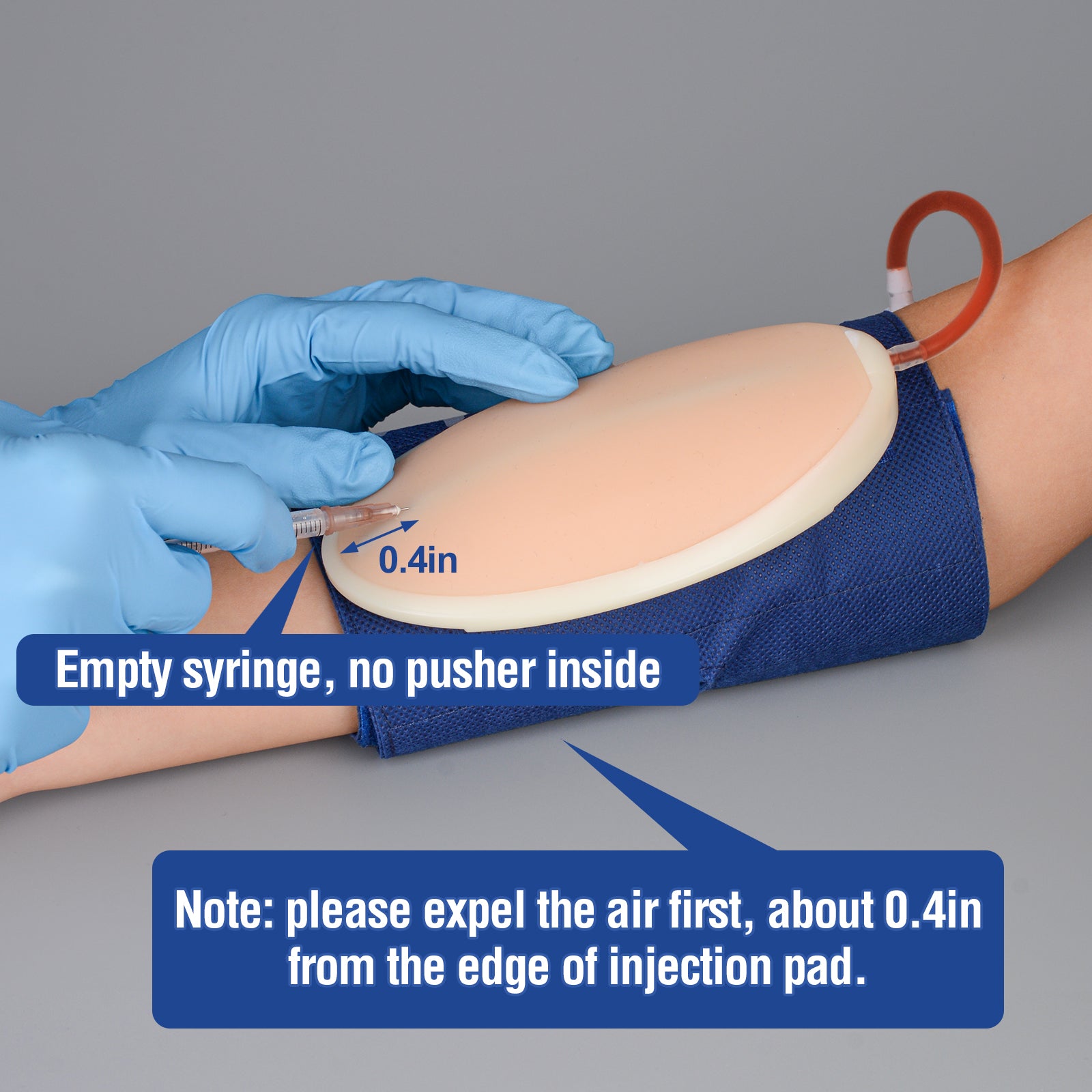 Medarchitect Intravenous Indwelling Needle Practice Model, Wearable IV Practice Kit, Venipuncture Injection Practice Pad - [shop_medarchitect]