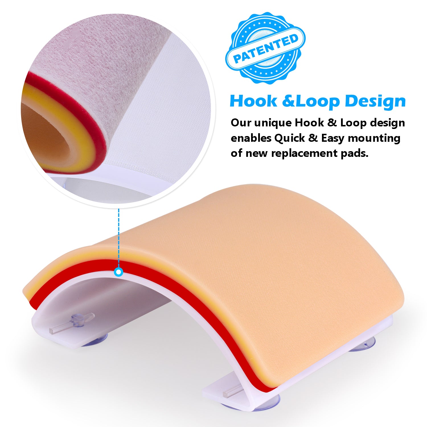 Advanced Customizable Suturing Pad with Hook & Loop Design