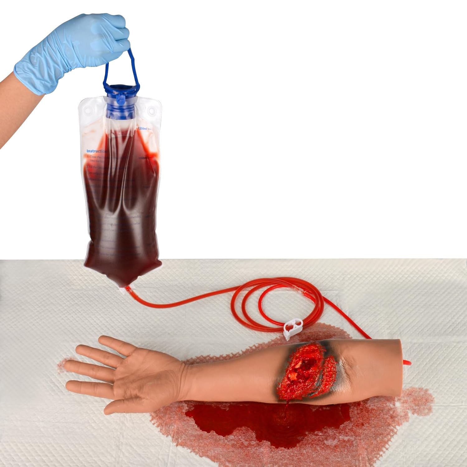 Arm Laceration Trainer With Built-In Bleeding System