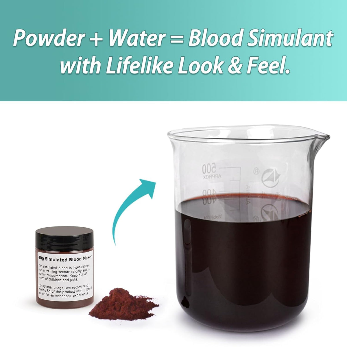 Fake Base Powder 2-Pack 40g Fake Blood Powder for Wound Makeup – Medarchitect