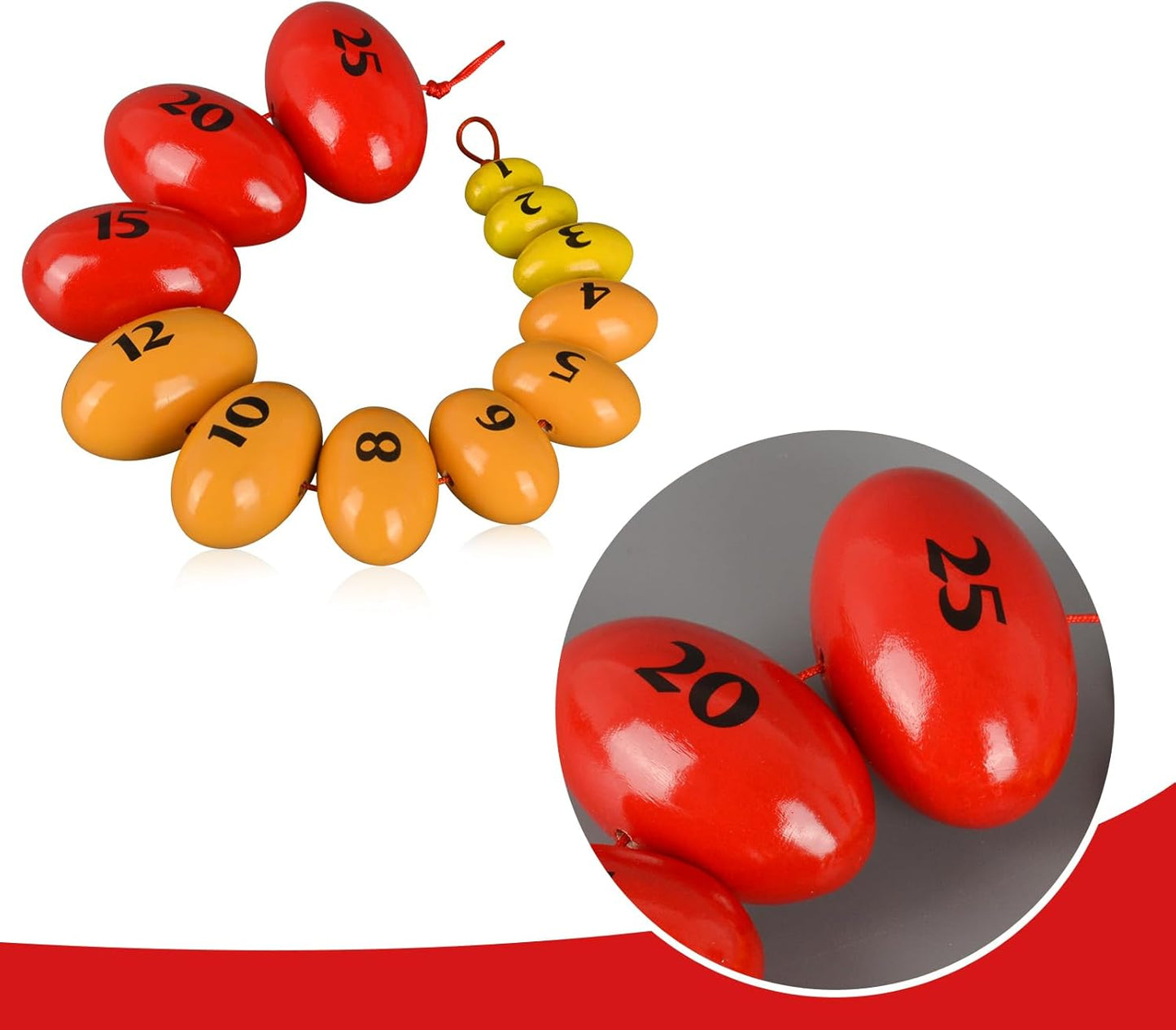 Beads Showing 1 to 25 mL Testicle Volume Sizes