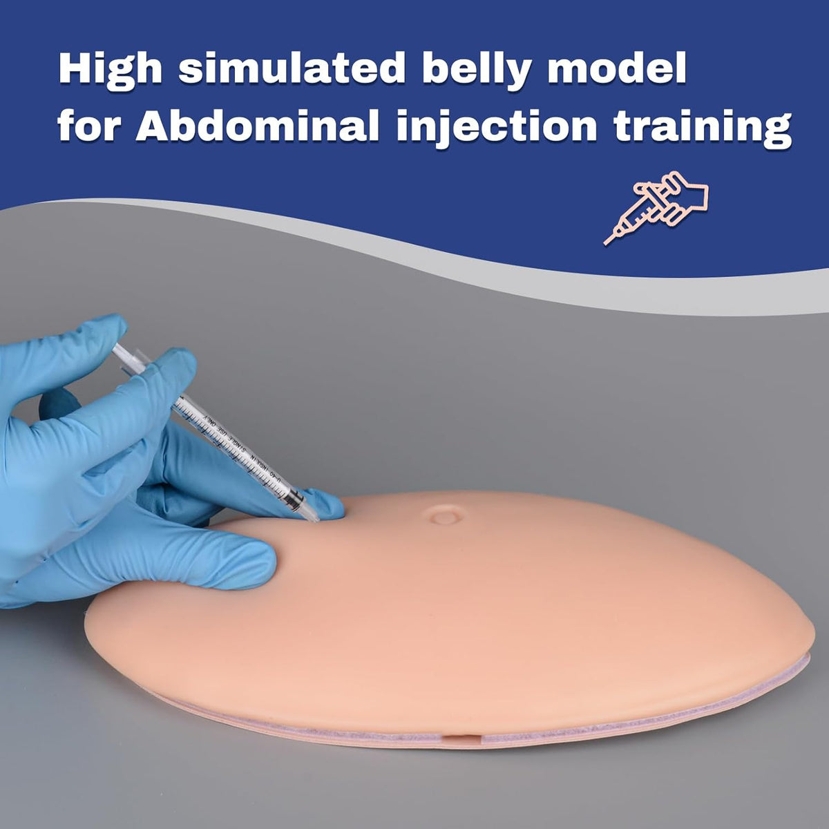 Training Kit Injection Wearable Abdomen Injection Practice Model for Subcutaneous Injection ...