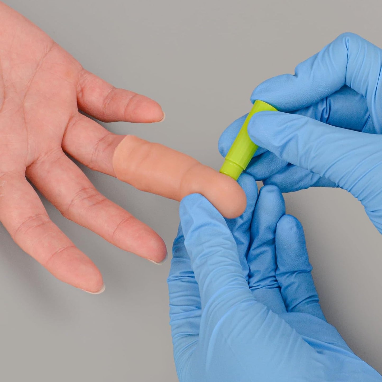 Blood Glucose Test Simulator With Lifelike Silicone Finger