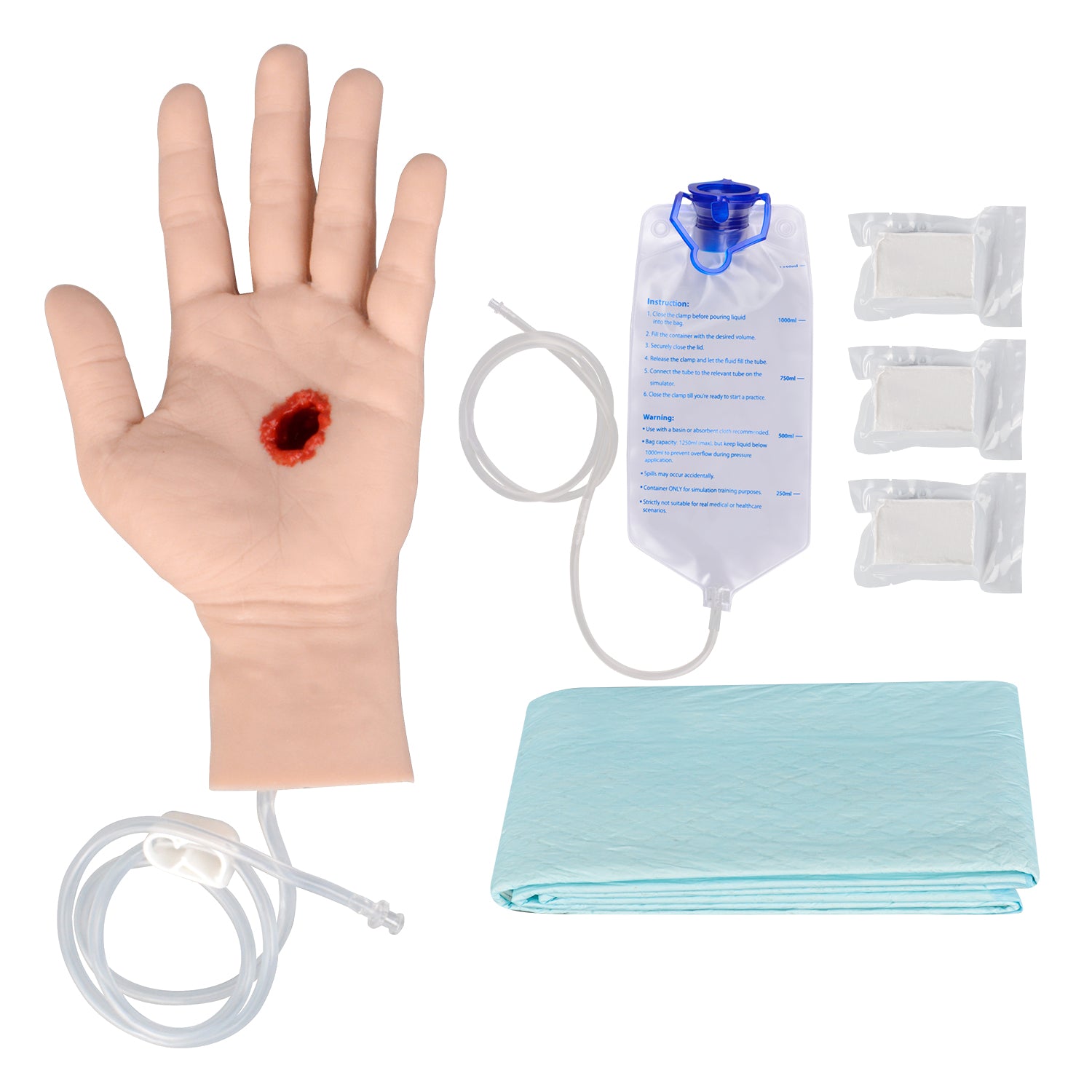 GSW Through Hand Wound Packing & Dressing Trainer Kit - [shop_medarchitect]