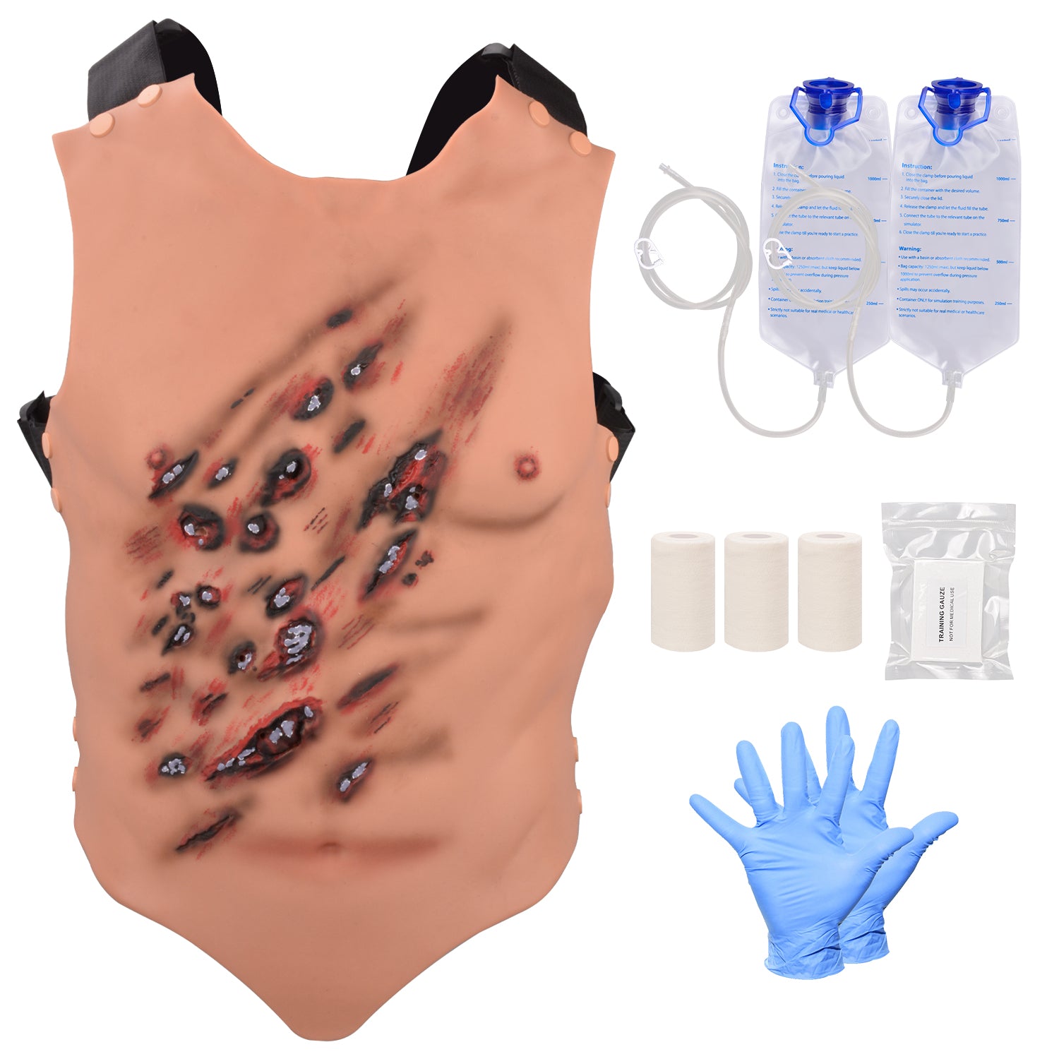 Chest & Abdominal Blast Wound Bleeding Control Trainer Kit