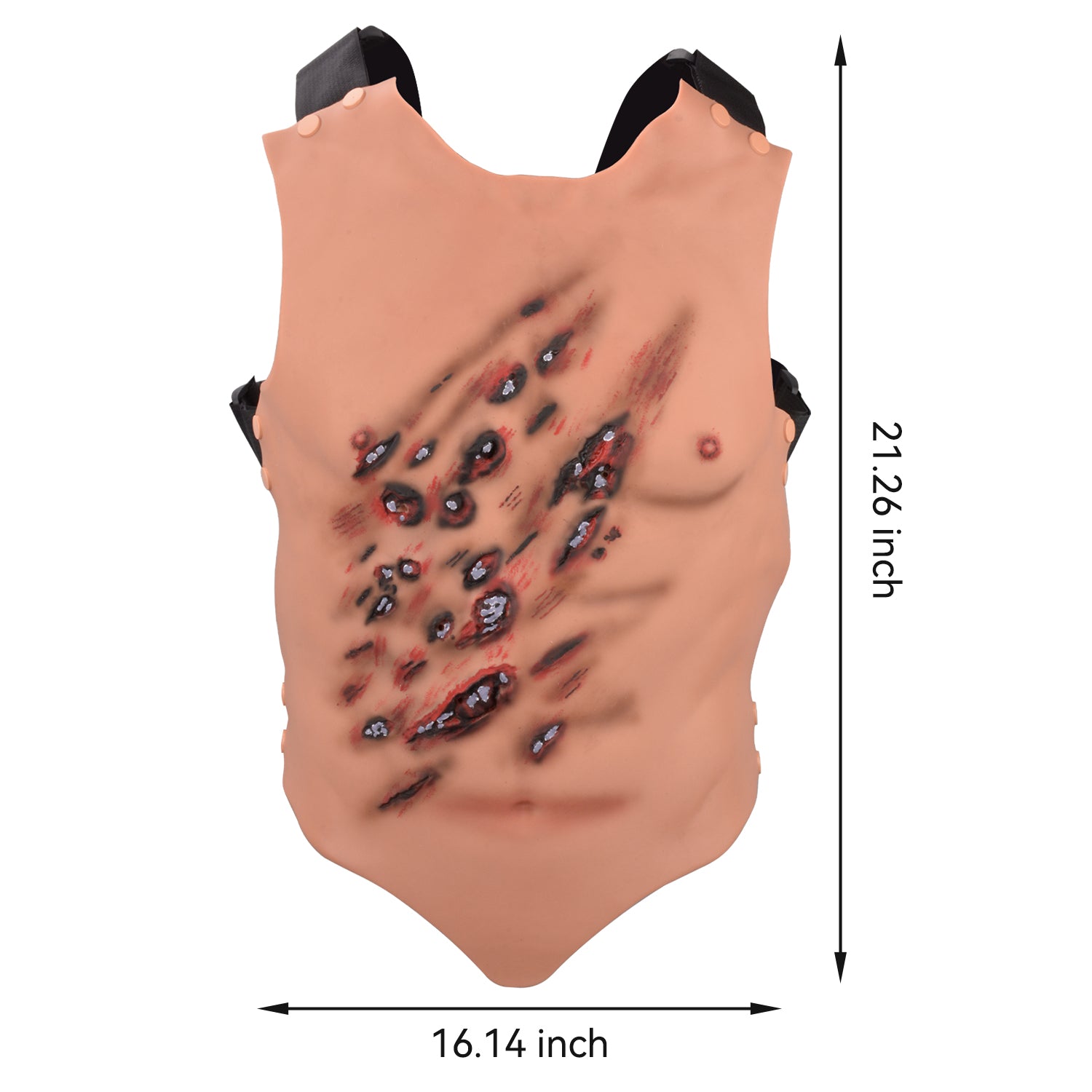 Chest & Abdominal Blast Wound Packing Trainer Size Reference