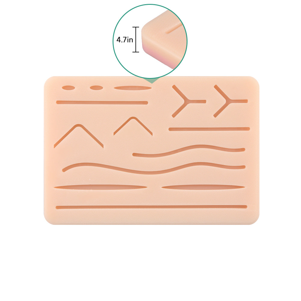 Classic 3-Layer Suture Pad with 14 Pre-Cut Wound