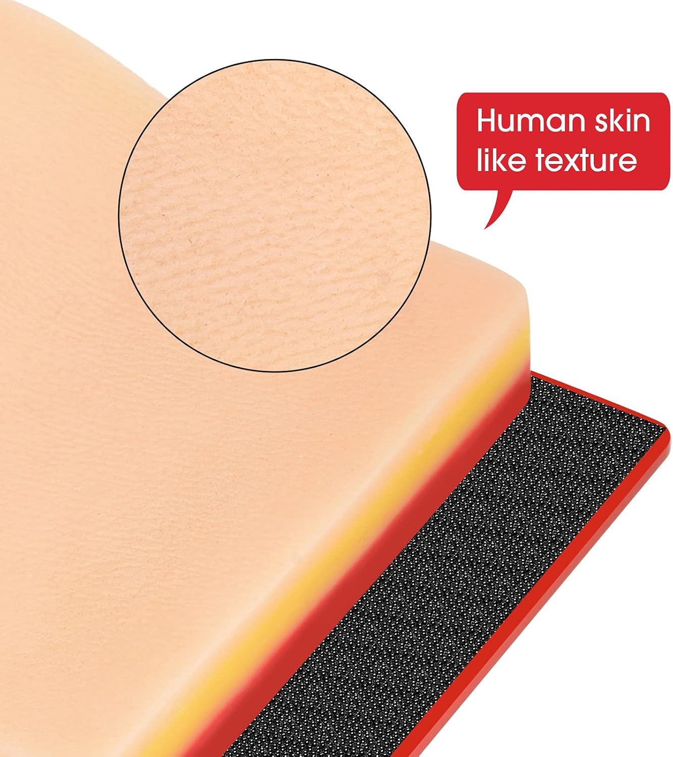 Close-Up Of Silicone Suture Pad Mimicking Human Skin Texture