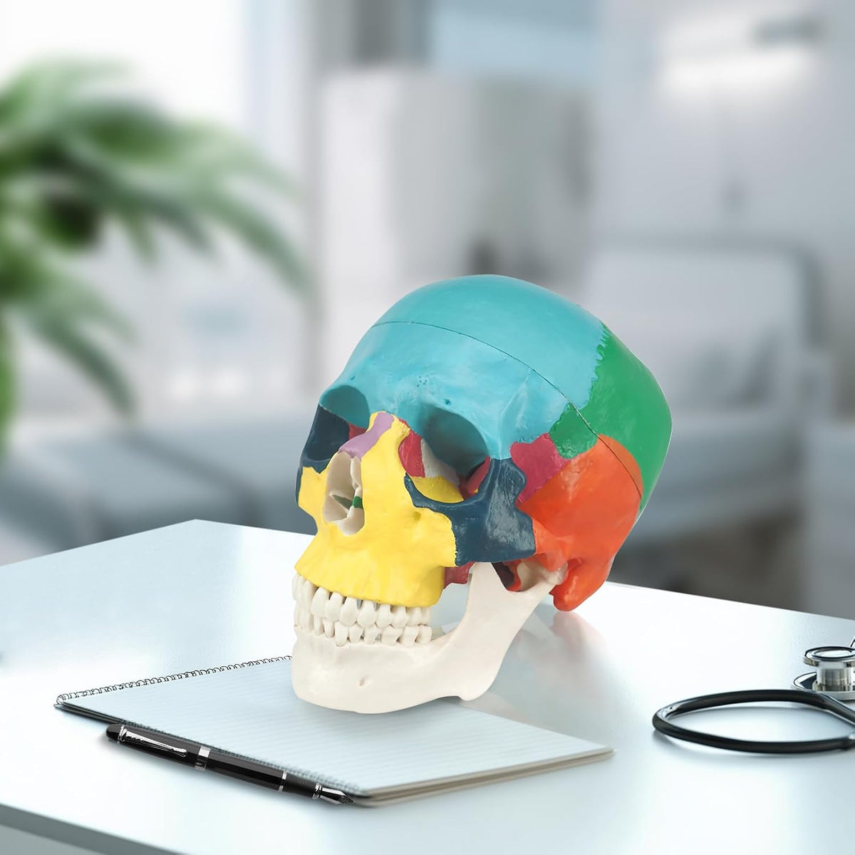 Medarchitect Color Coded Skull Model for Medical Students