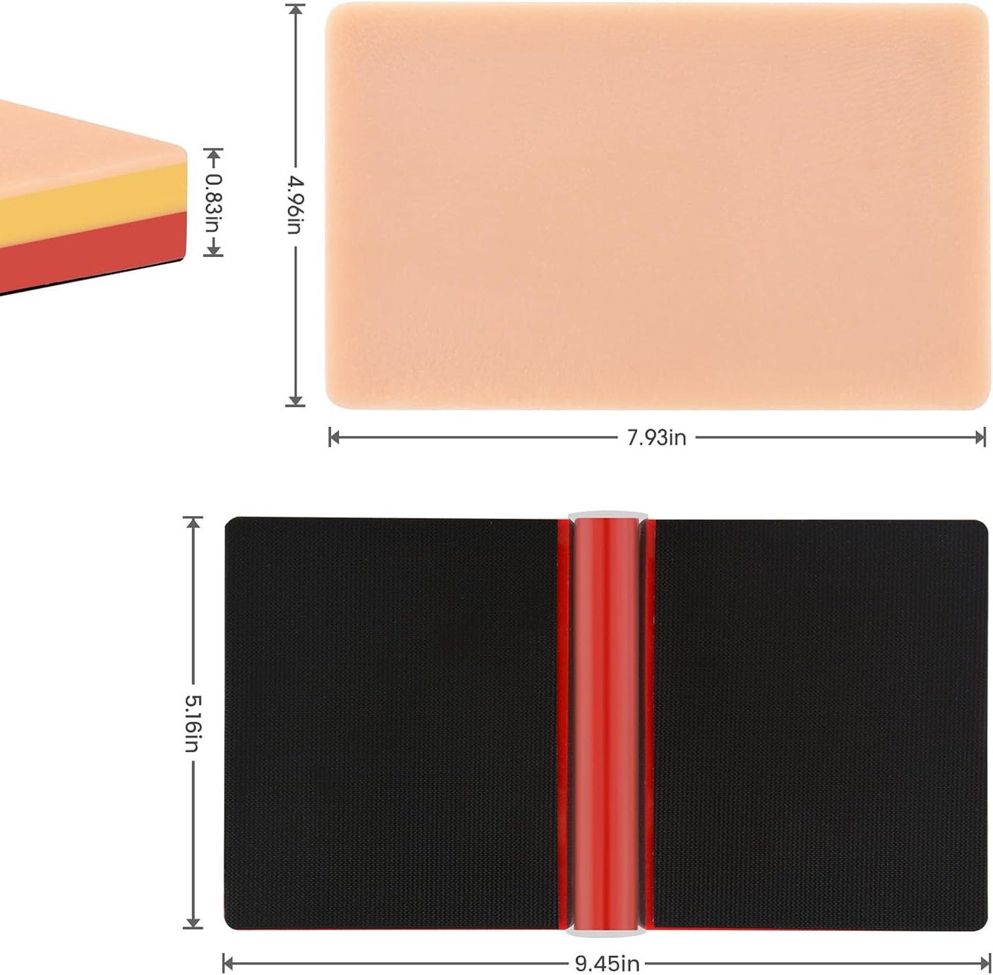 DIY Suture Pad Size and Dimensions