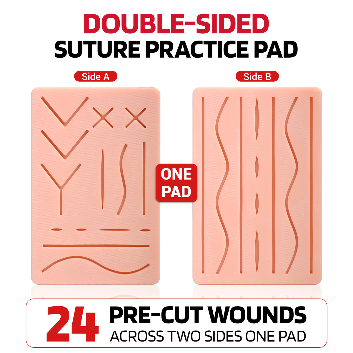 Double-Sided Suture Pad for Practice