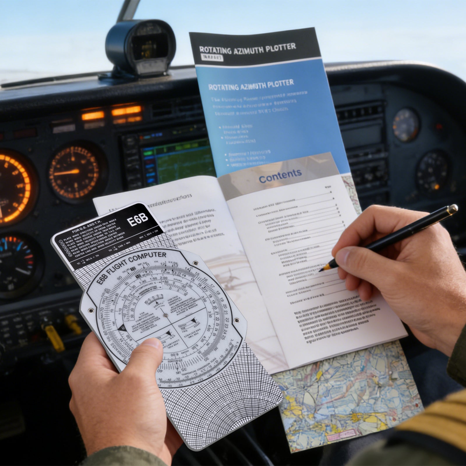 E6B Flight Computer With Instruction Guide Included