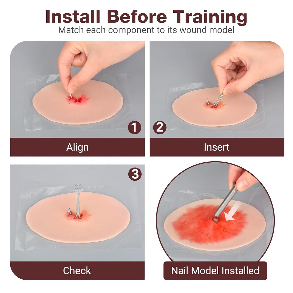 Fish Hook & Nail Foreign Body Wound Trainer