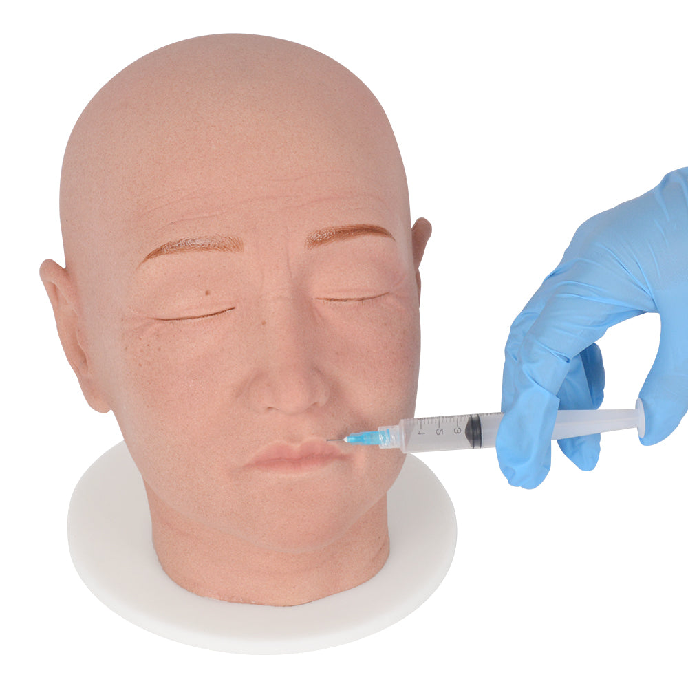 Full-Head Mannequin Used for Aesthetic Injection Instruction