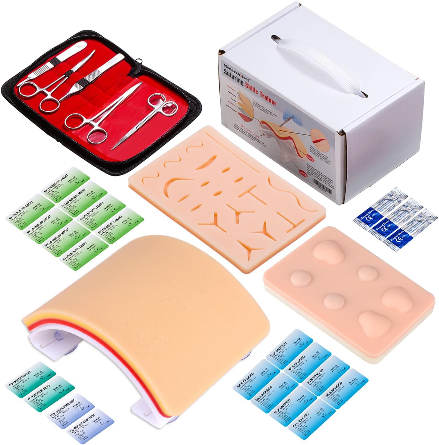 Full Set DIY Incision Suture Pad with Base and Accessories