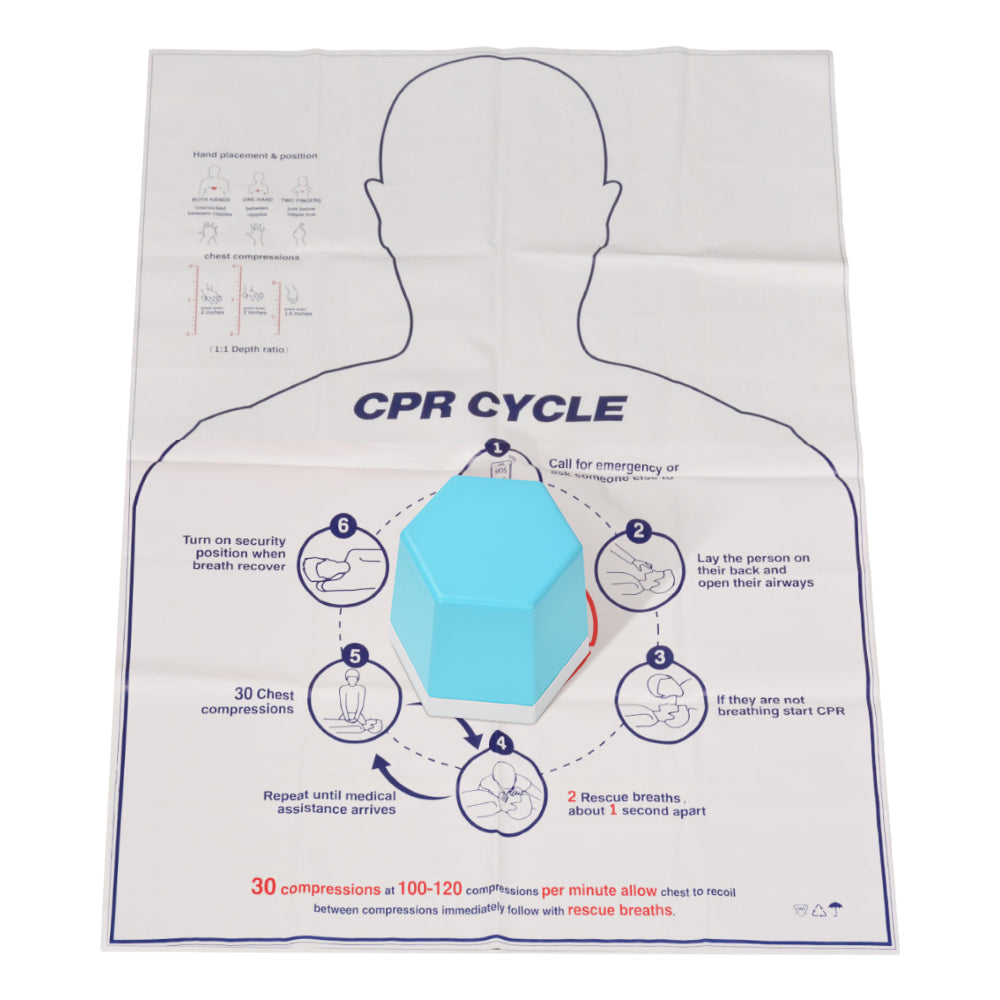 Hands-Only CPR Training Device Hexagon Shape with Sound Feedback