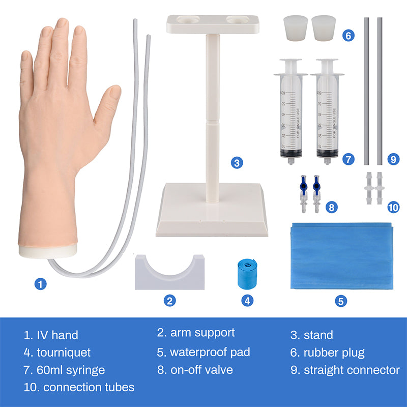 IV Injection Hand Training Kit Included Items
