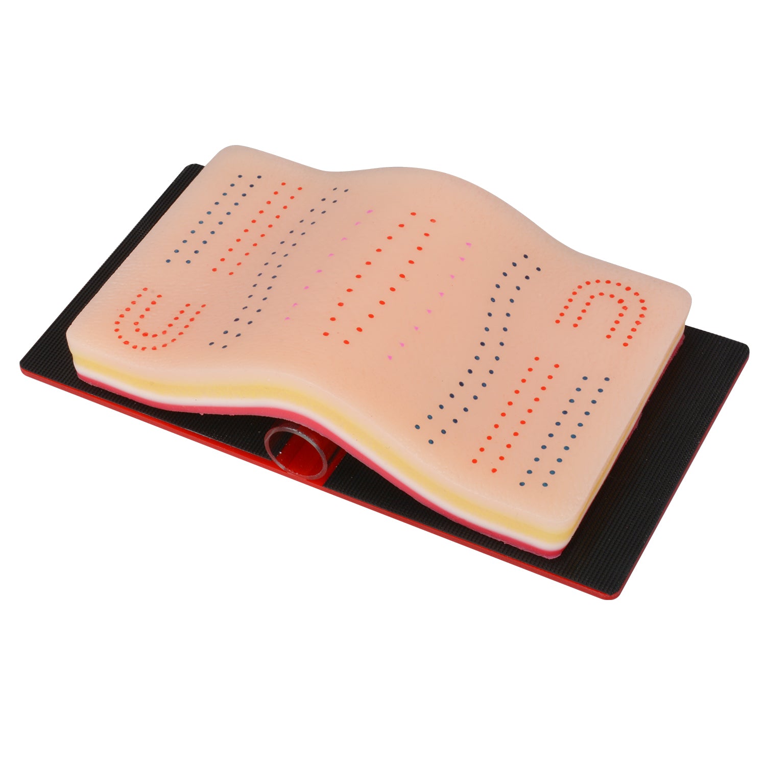 Layered Silicone Suture Pad with Placement Guides
