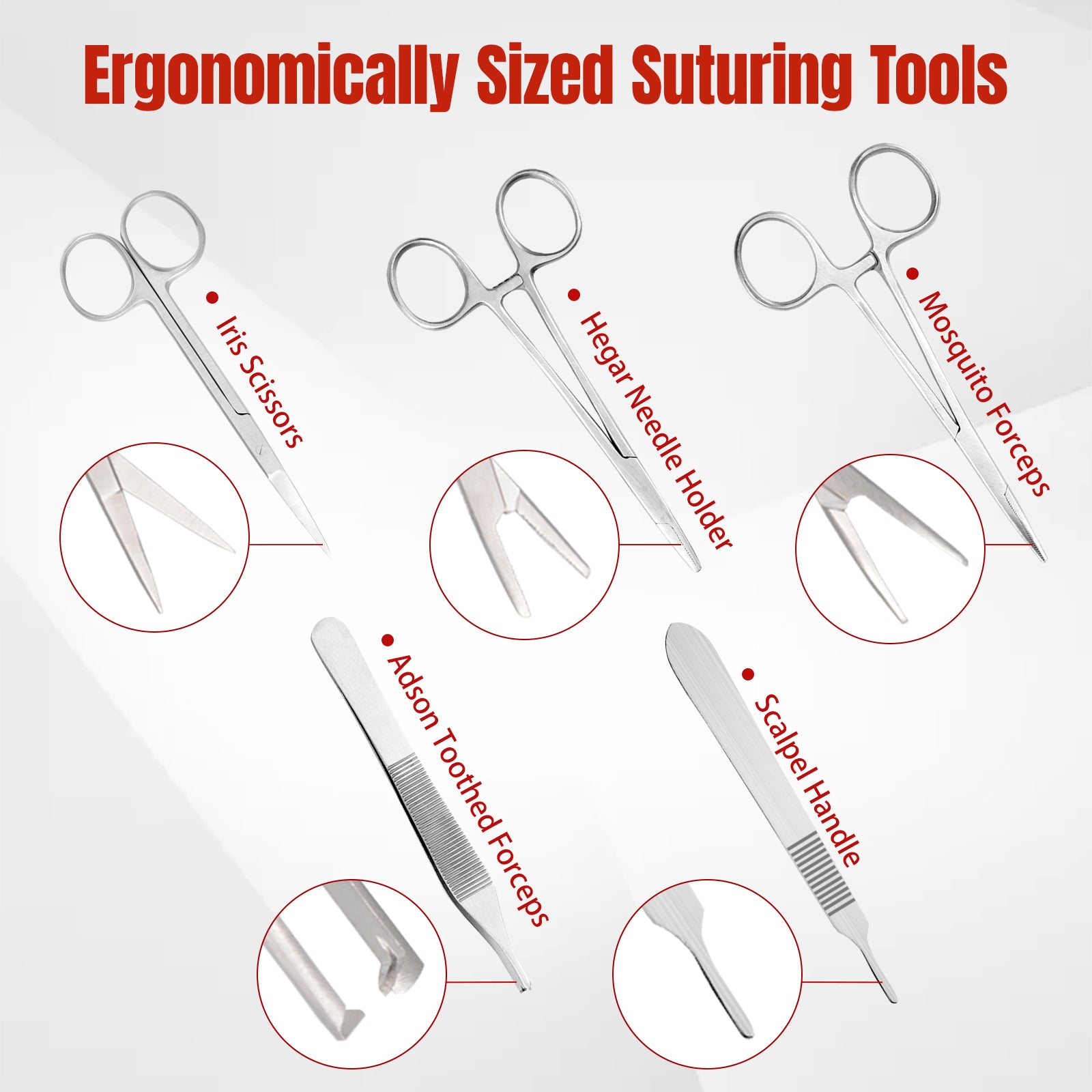 Medarchitect Suture Kit Upgraded with 21-Wounds and DIY Suture Pad