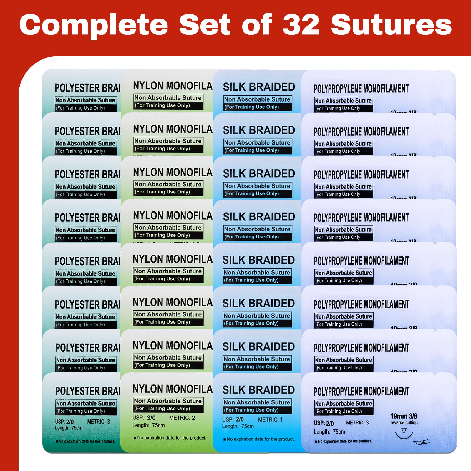 Medarchitect Suture Kit Upgraded with 21-Wounds and DIY Suture Pad