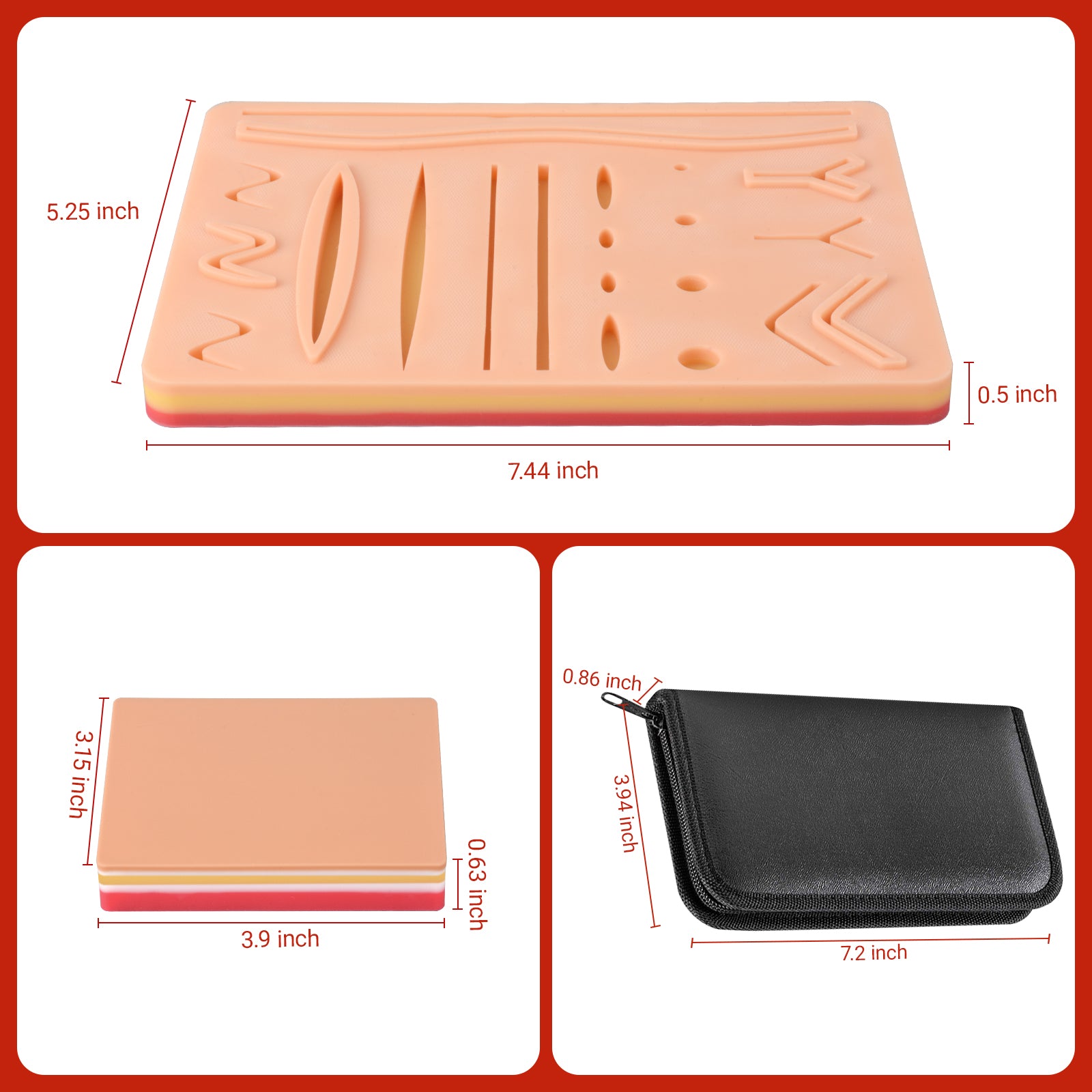 Medarchitect Suture Kit Upgraded with 21-Wounds and DIY Suture Pad