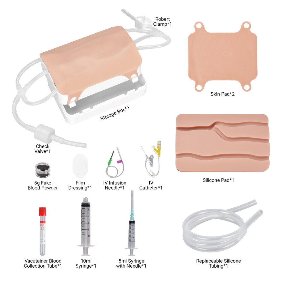 Medarchitect Venipuncture & Phlebotomy Training Kit with Replaceable M