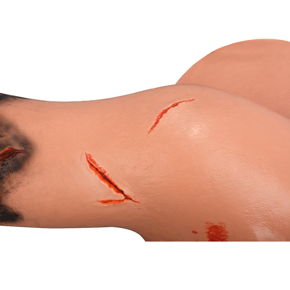 Military Trauma Simulation Arm Showing Realistic Wounds