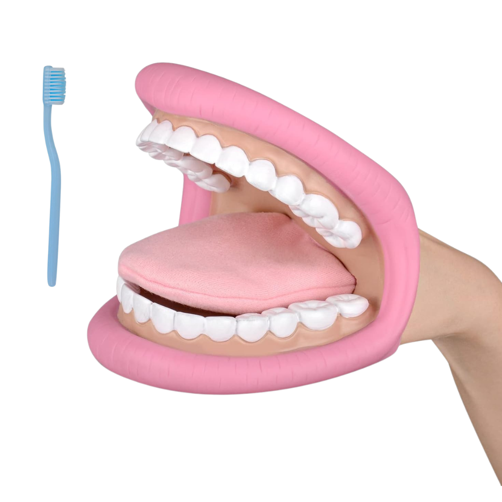 Mouth Hand Puppet With Tongue For Kids Speech Therapy Pink