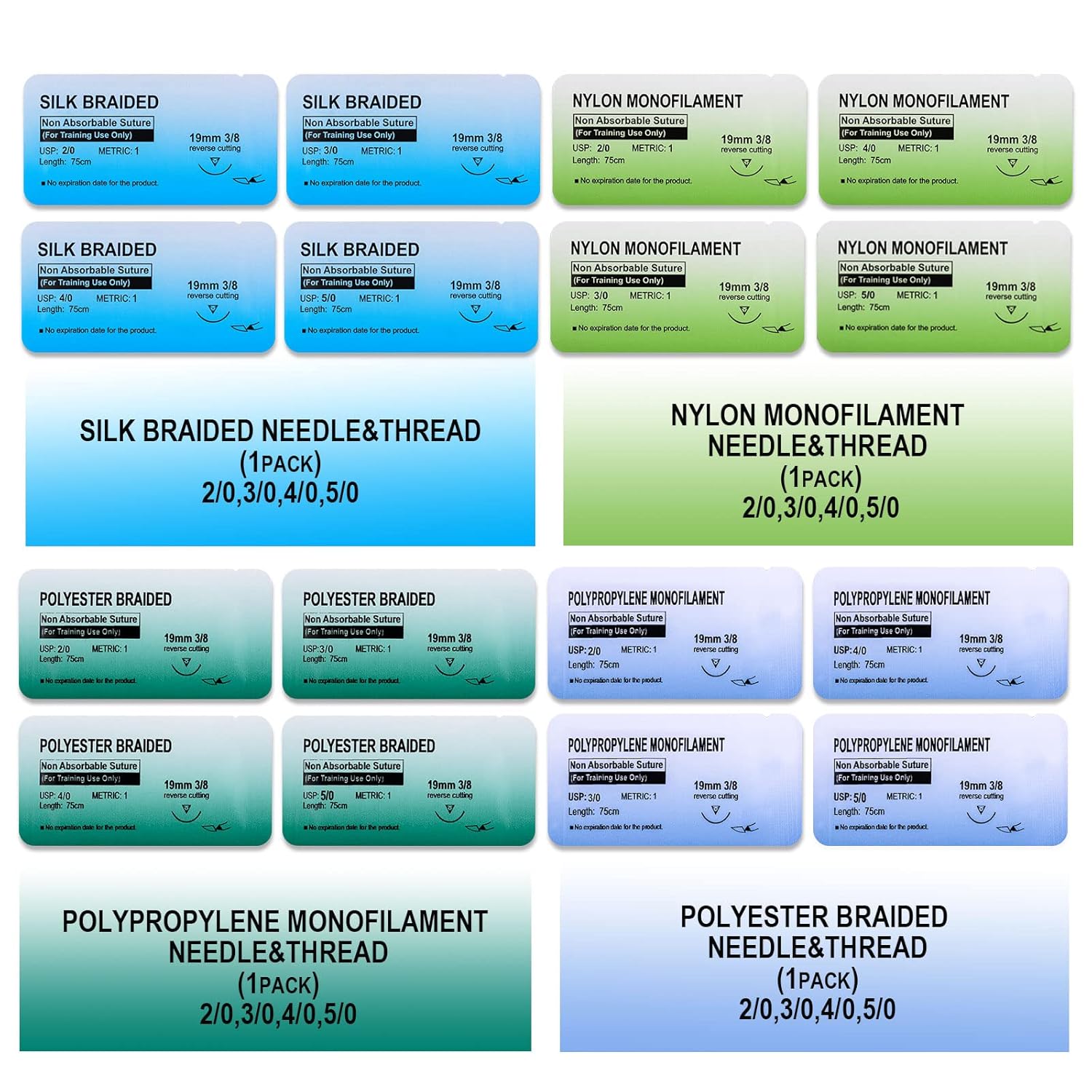 Multiple Sutures for Practice Use
