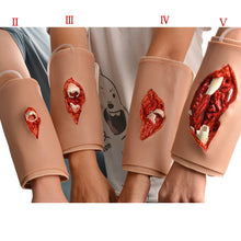 Load image into Gallery viewer, Wearable Fractures Wound Simulator Set, Open Fracture Wound Sleeve, Wound Dressing Training Model, Stop The Bleed Training Kit for Meidcal Education