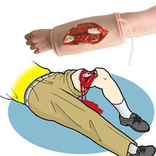 Load image into Gallery viewer, Wearable Fractures Wound Simulator Set, Open Fracture Wound Sleeve, Wound Dressing Training Model, Stop The Bleed Training Kit for Meidcal Education