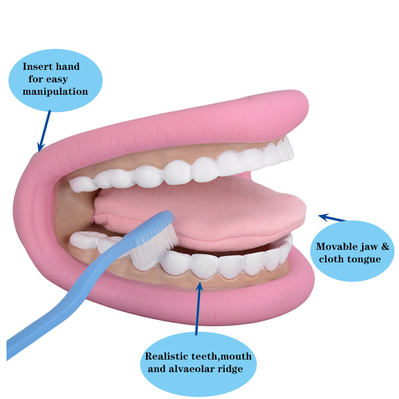 Puppet Braces Mouth Hand Puppet for Kids Speech Therapy - Pink