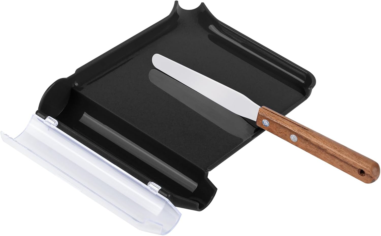 Pharmacy Pill Counting Tray with Spatula Black