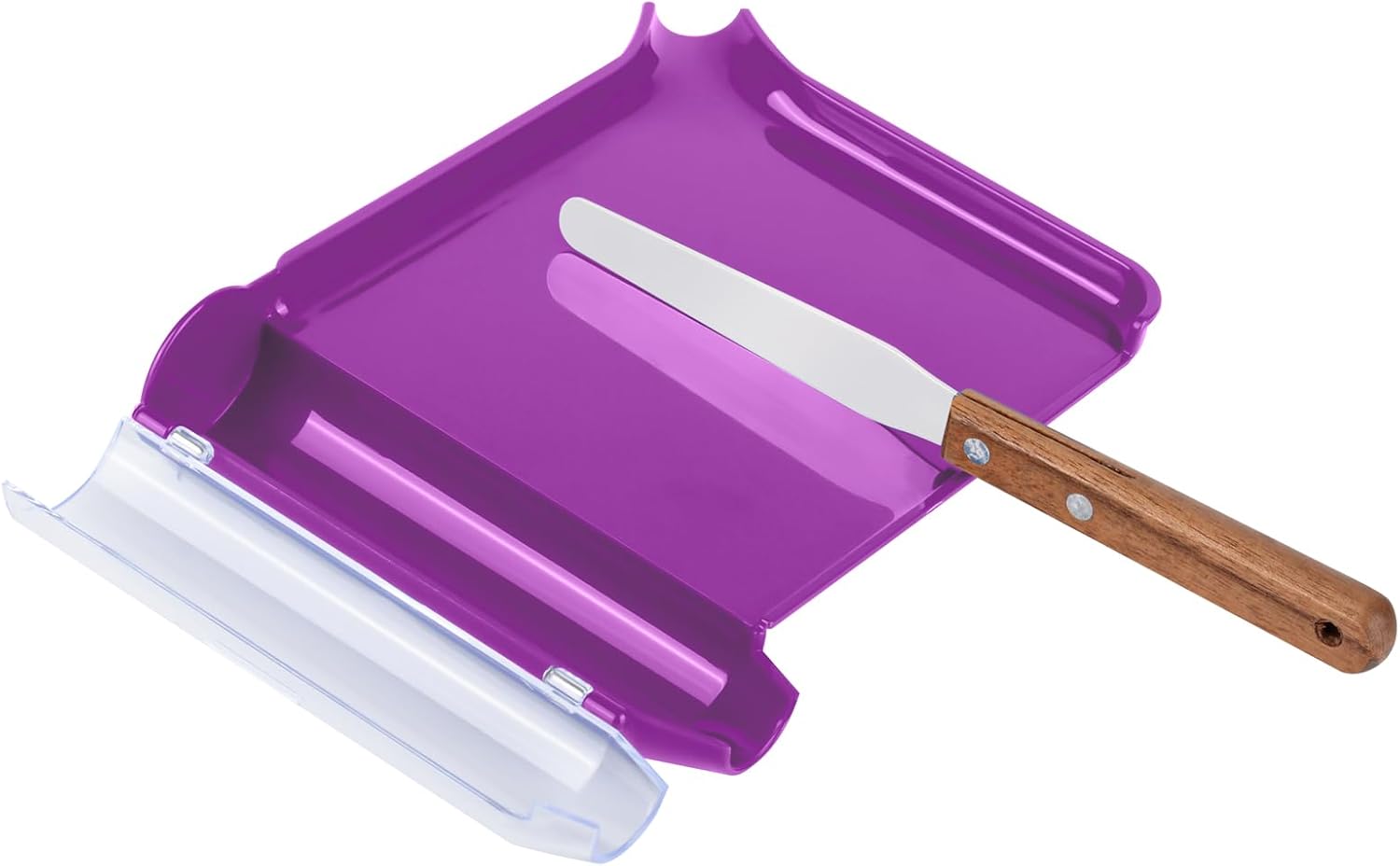 Pharmacy Pill Counting Tray with Spatula Purple