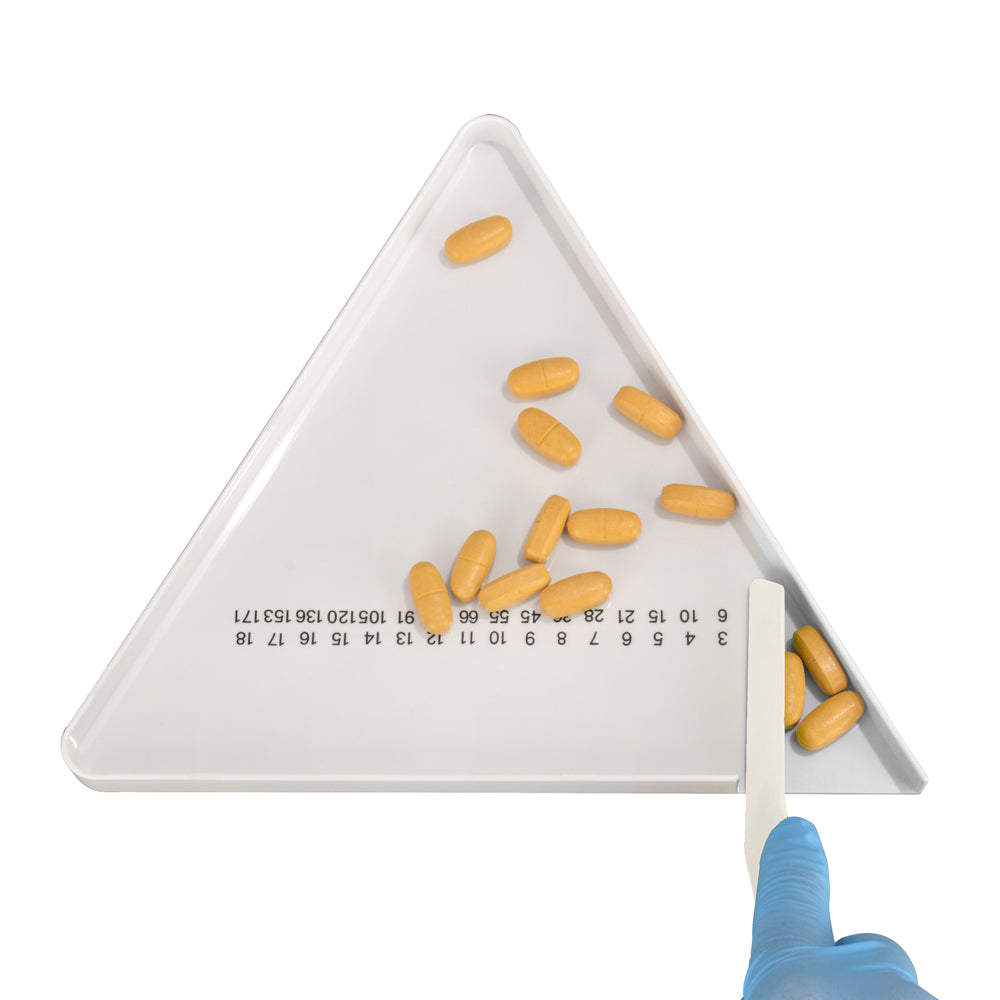 Hcl Triangular Tablet Counter Triangle Tablet Counter Tray with Spatula – Medarchitect