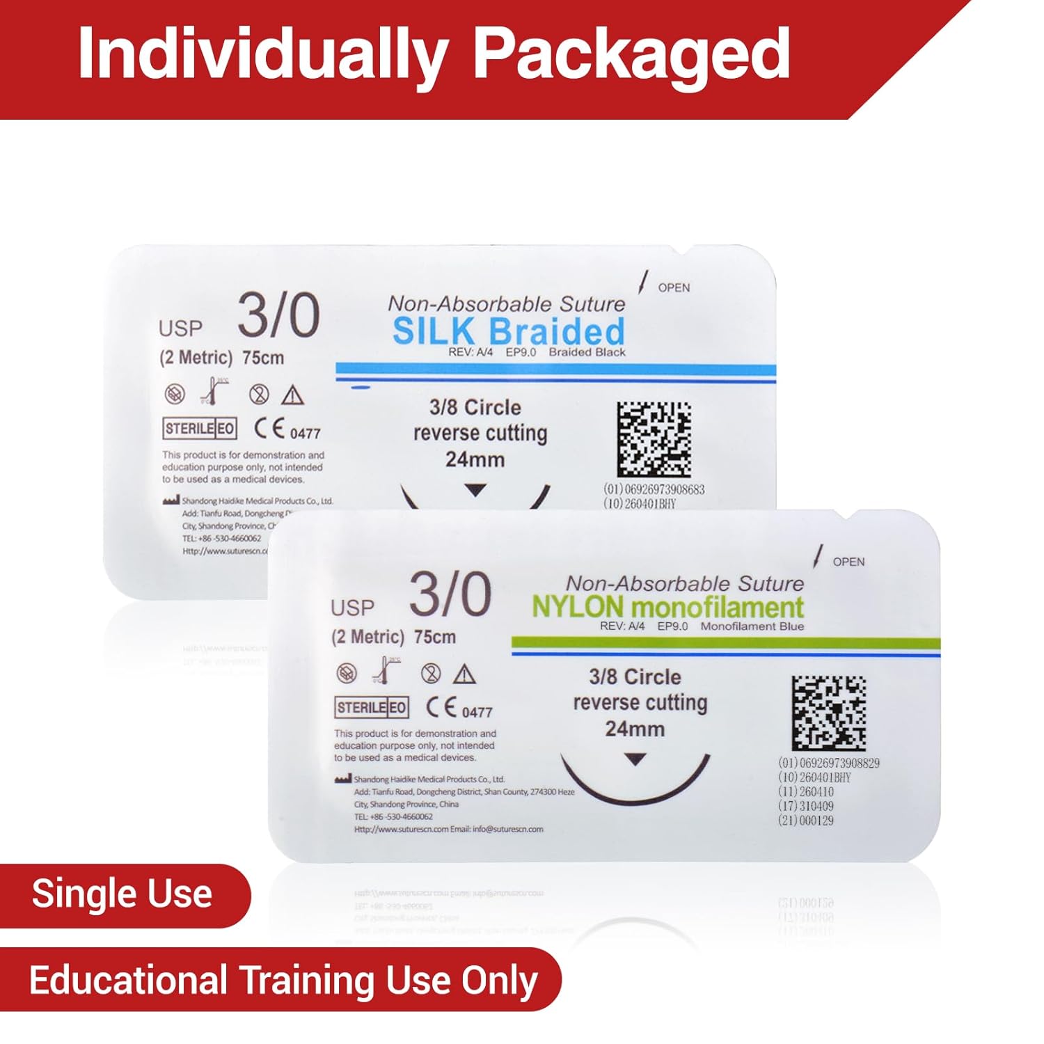 Portable Suture Practice Thread with Needle Training Kit