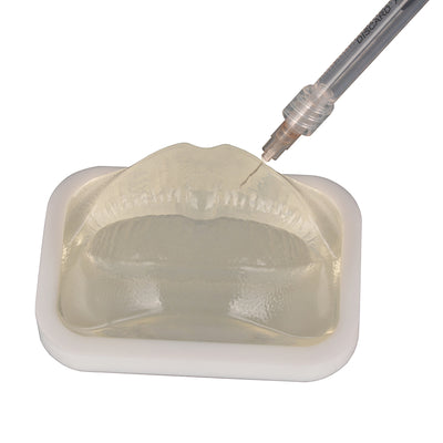 Practicing Lip Filler Injection on Lip Model