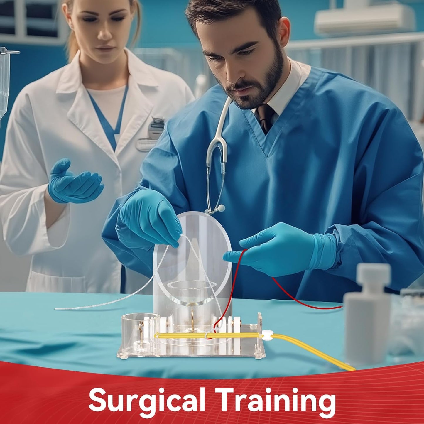 Practicing Surgical Knots On Realistic Magnetic Training Board