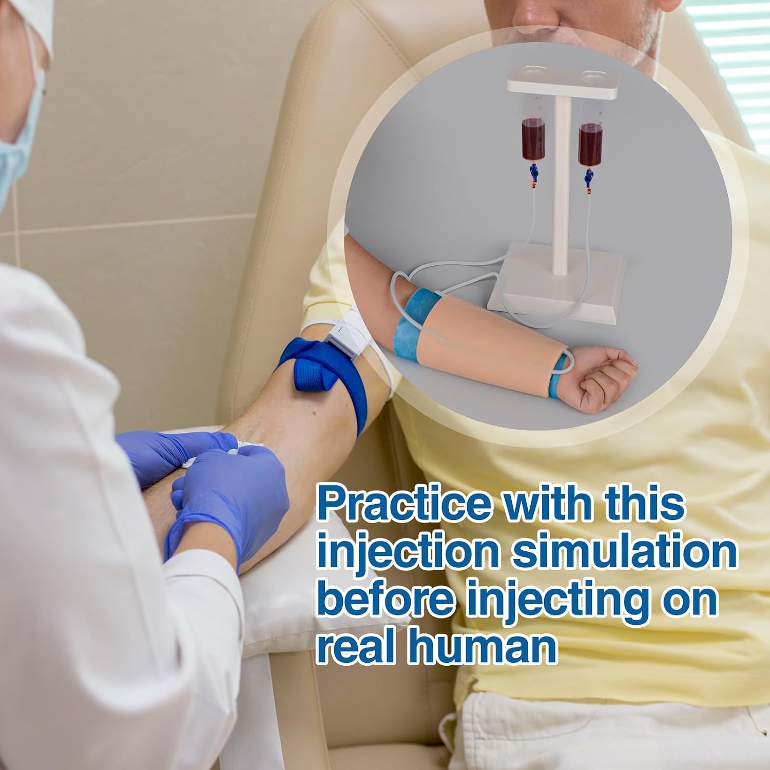 Realistic Forearm Venipuncture Practice Simulator